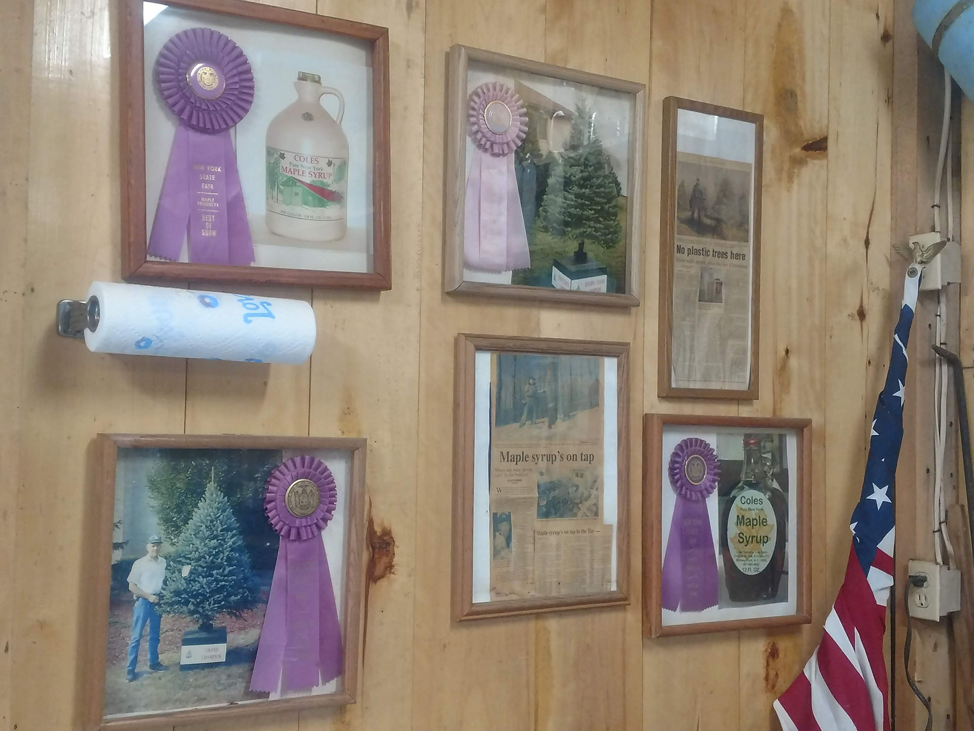 wall of awards in sap house